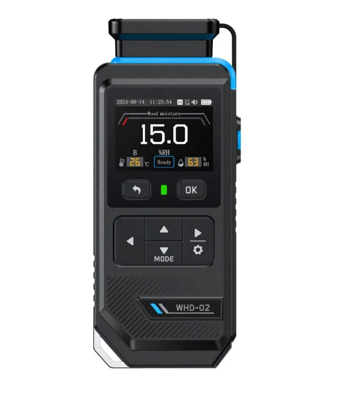 WHD-02 Pin-Type Color Screen  Meter for Wood, Temperature & Humidity Meter Firmware Upgrade and 7 Measurement Modes