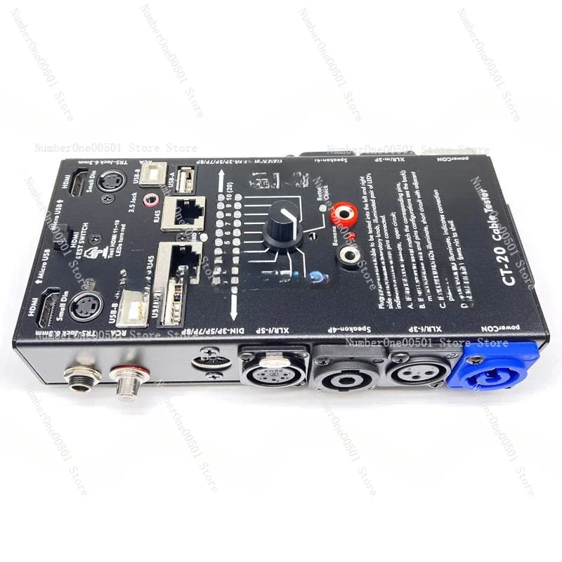 Lí Multifunction CT-20 Audio Cable Lí Signal XLR DlíNea Tester Support 20 Types of Testing