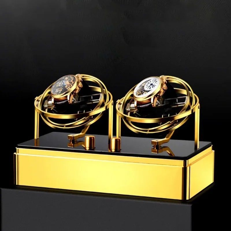 Mechanical Watch Box Organizer with Auto Winder Luxury Watch Box with Zero Magnetism Silent Rotating Watches Display Case Holder