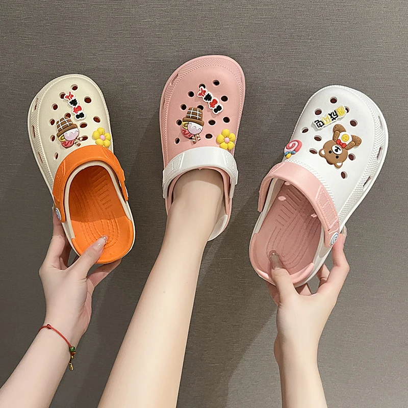 Women's Sandals Summer Outdoor Slippers EVA Soft Sole Garden Shoes Indoor Slippers Thick Sole Beach Sandals Girls Garden Shoes image 4