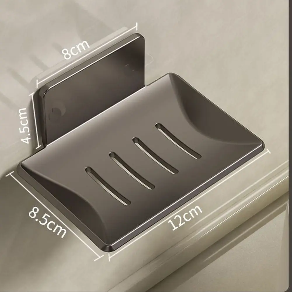 Durable Metal Soap Dish Wall Mounted Drainable Storage Rack Soap Container Tray Bathroom Kitchen Sink Organizer