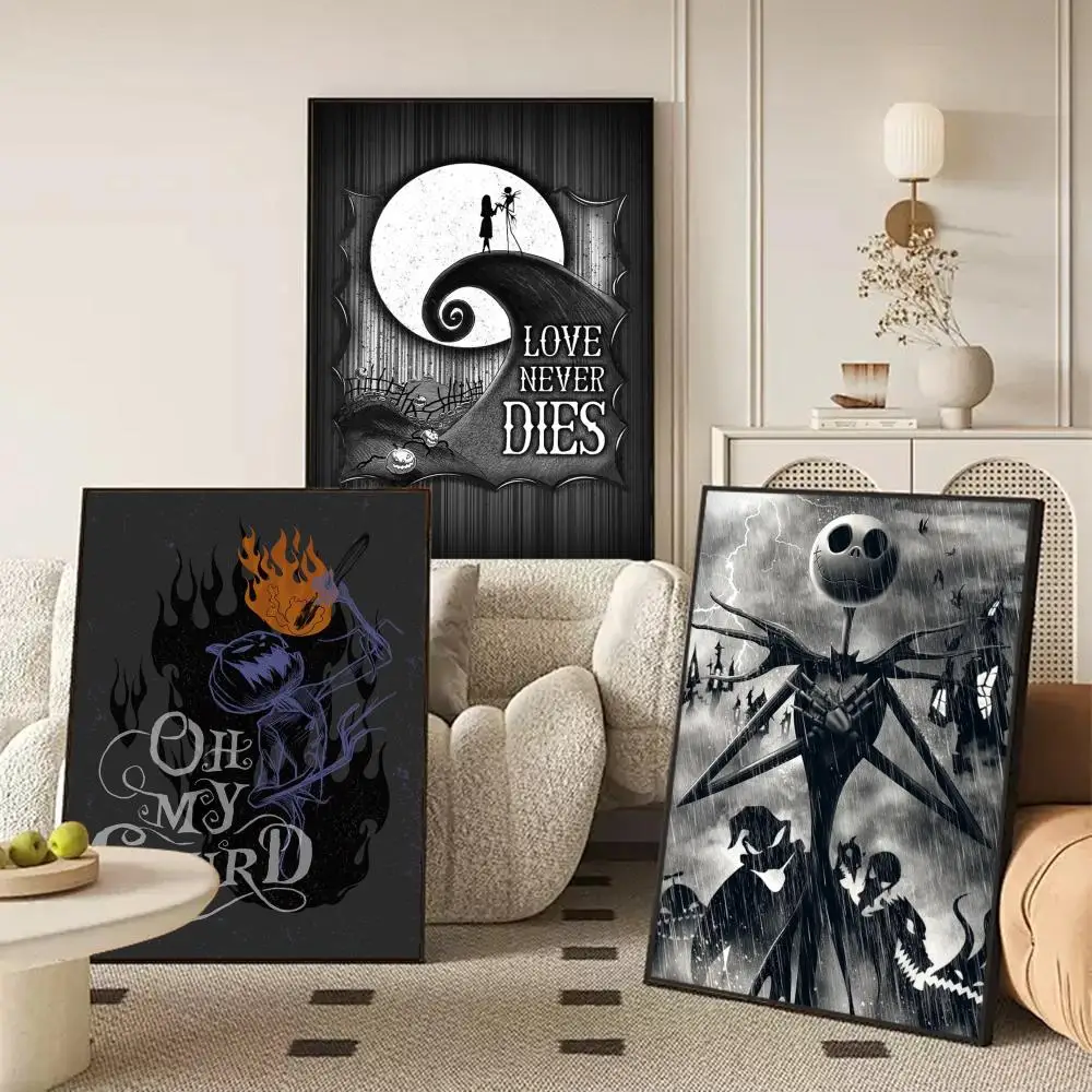MINISO Nightmare Before Christmas Poster Removable Wall Sticker Self Adhesive Mural Home Office Living Dining Room Wall Decor view 2