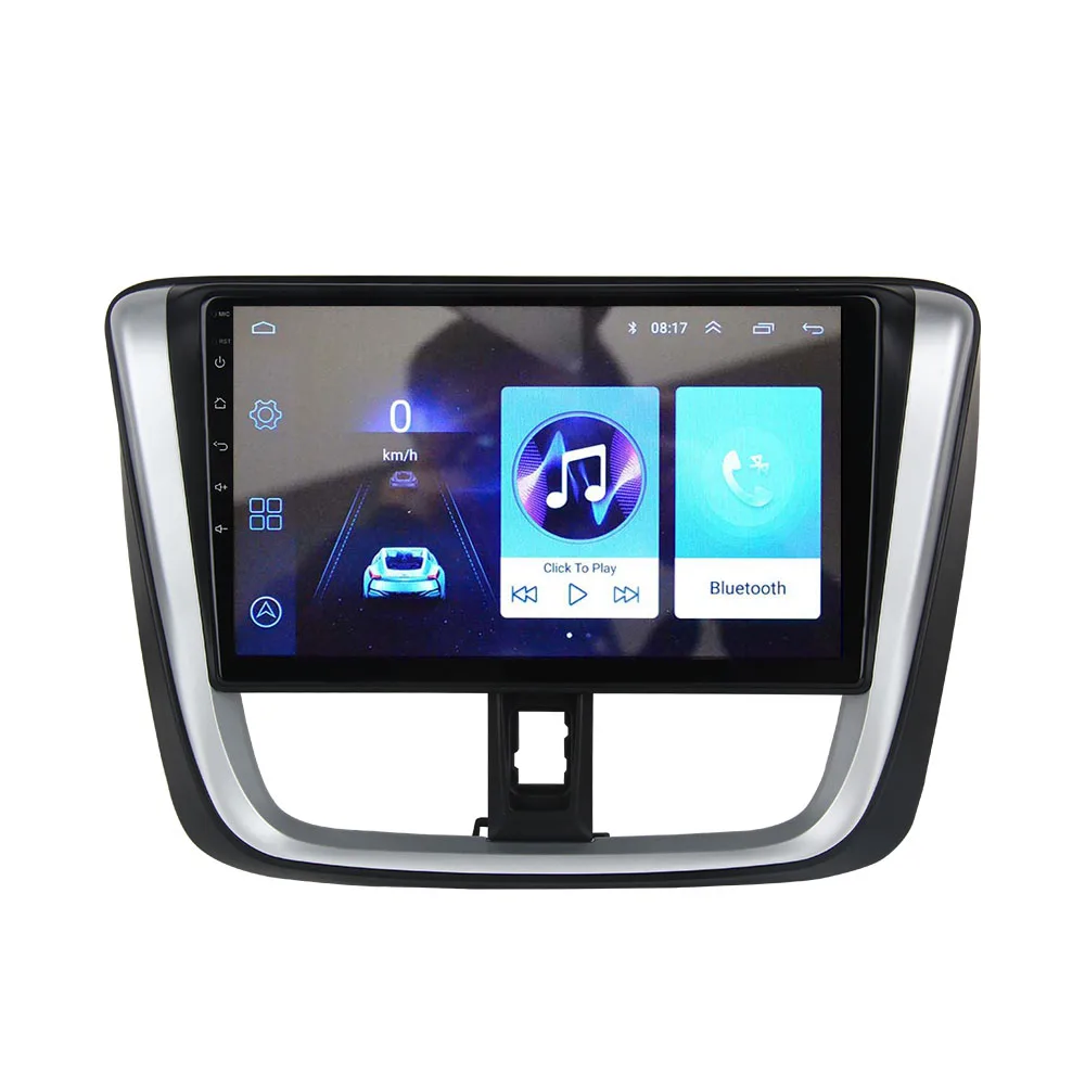 android Car  player with navigation reverse camera rear view video radio mirrorring BT For Toyota Vios Yaris 2015-2019