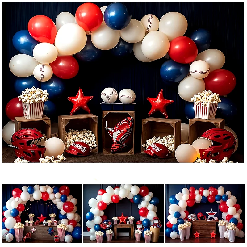 

LS Sports Theme Backdrops Kids Boy Cake Smash Photography Props Child Adult Photocall Decors Basketball Photo Backgrounds