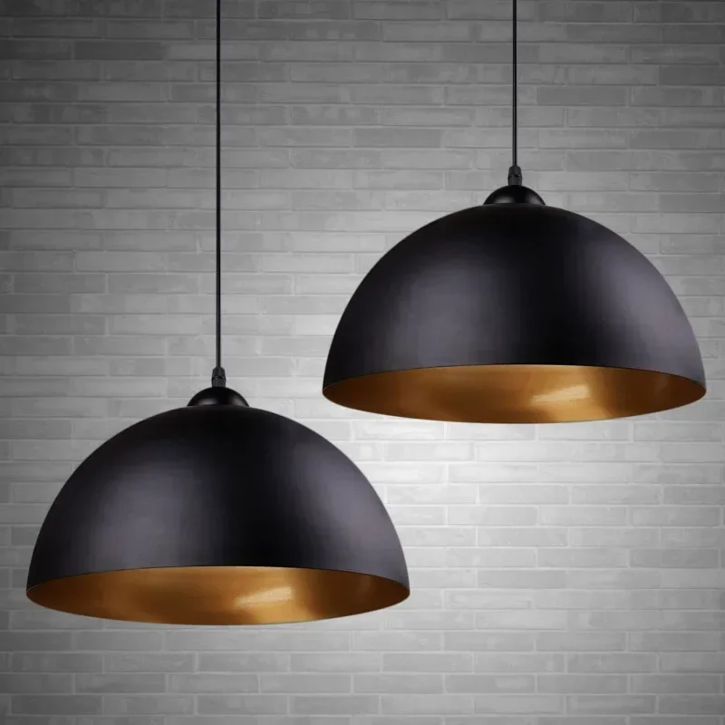 

Adjustable Length Vintage Industrial Black Pendant Light with Simple American Style and Dual Purpose Indoor Ceiling Light