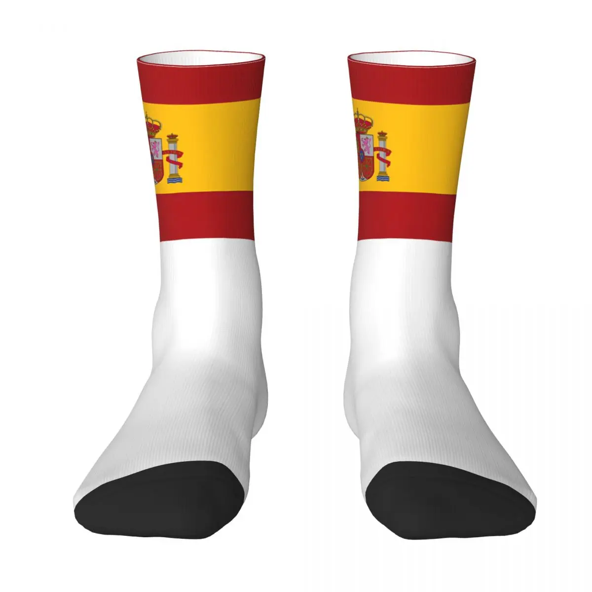 Spain Spanish Flag Socks Autumn Flag Print Stockings Casual Couple High Quality Socks Design Cycling Anti Sweat Socks