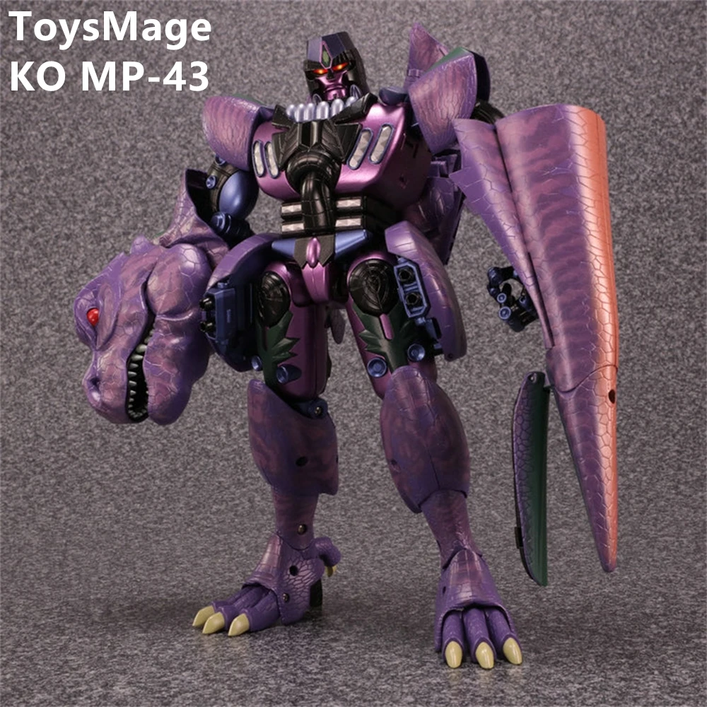 new toysmage transformacao ko mp43 mp43 20 tyrannosaurus beast wars dinosaur warrior figura de acao robot brinquedos com caixa 01