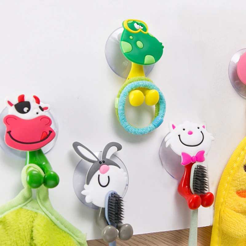 

1pcs Animal Toothbrush Holder Wall Mounted Tooth brush Storage Rack Cup Organizer