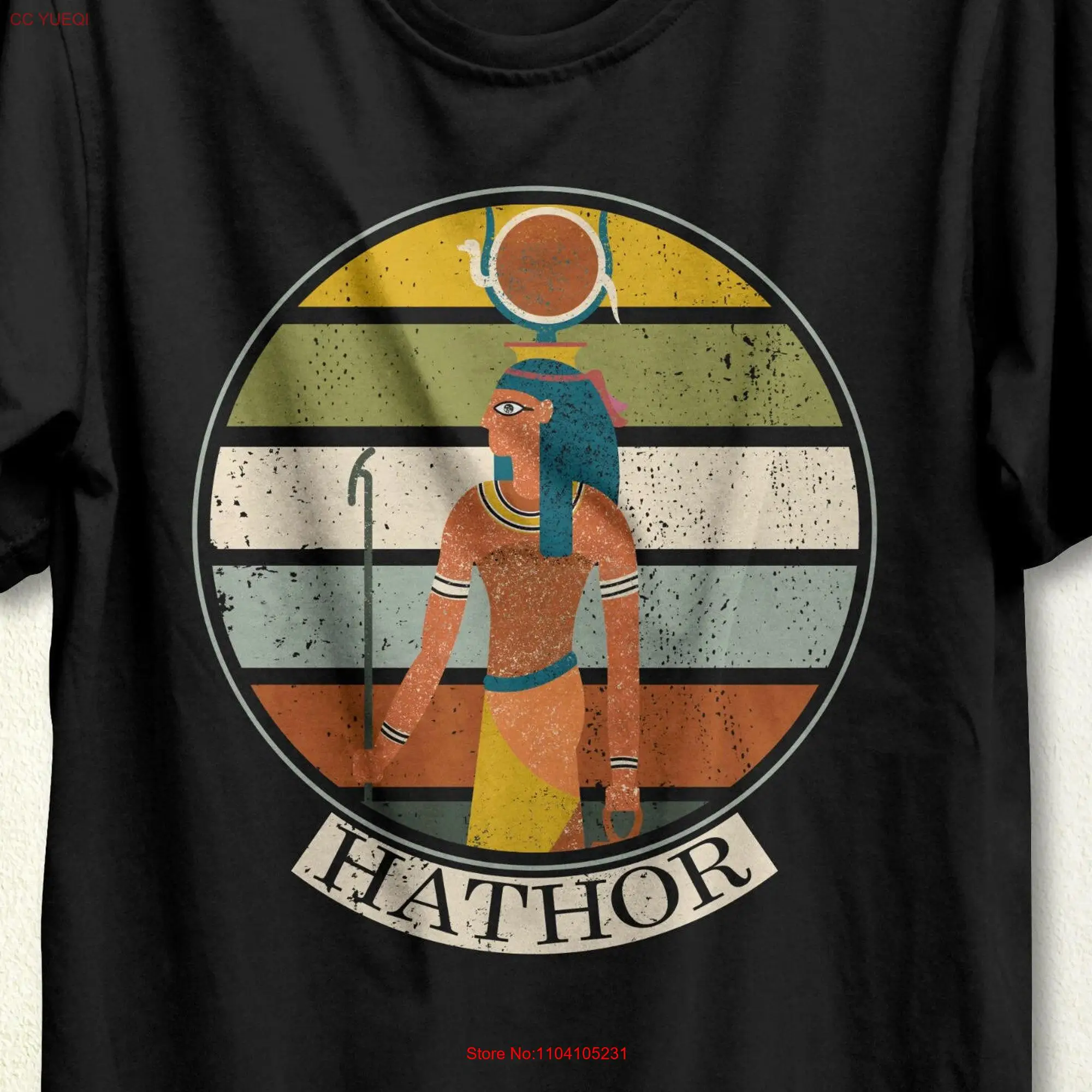 Hathor T Shirt Goddess Egyptian Mythology Ancient Egypt Religion Archaeologist   long or short sleeves