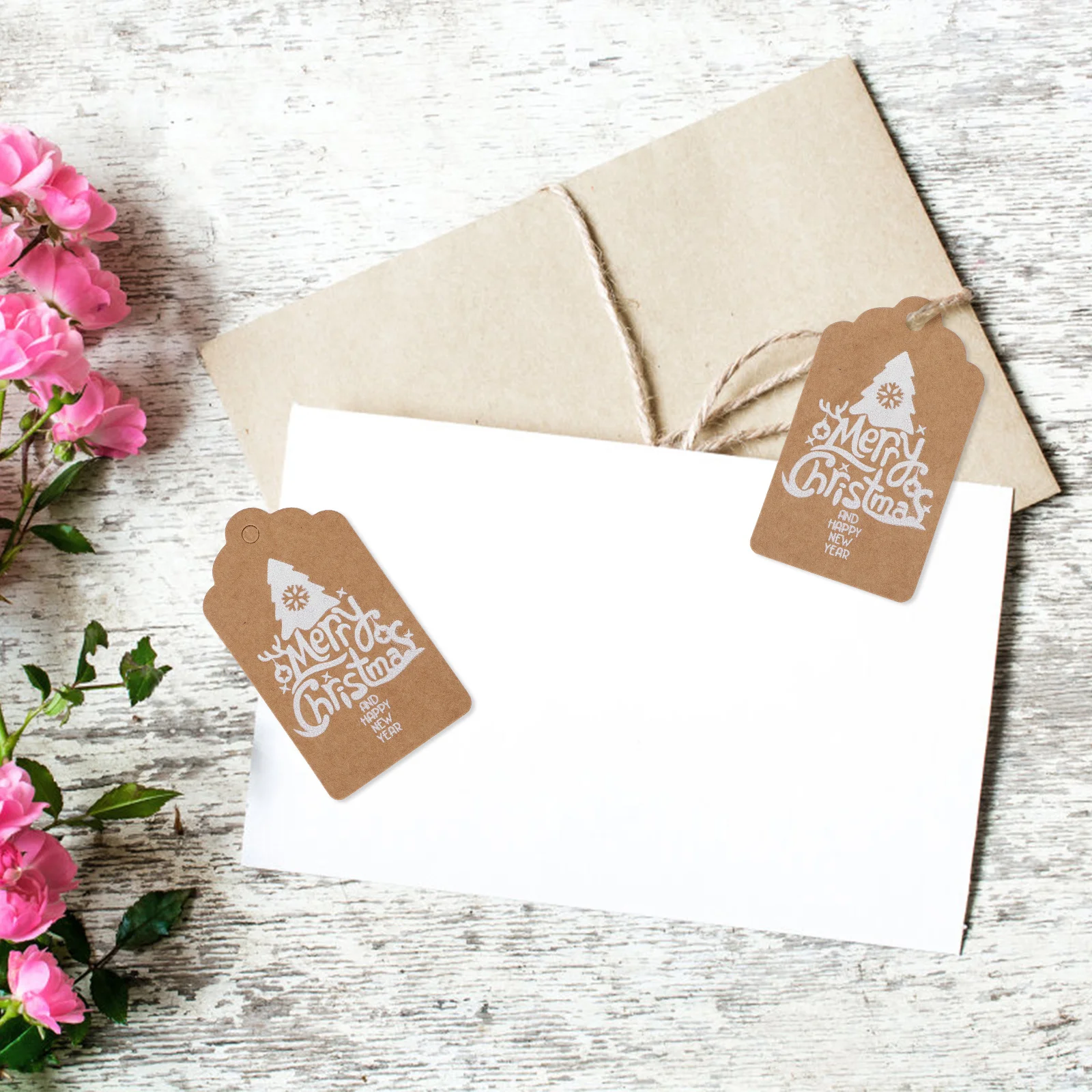 100 قطعة هدية عيد العلامة مجموعة أنيقة عيد الميلاد ورقة بطاقات مع حبل للتغليف الحاضر DIY بها بنفسك سجل القصاصات الديكور هدايا الحفلات #3