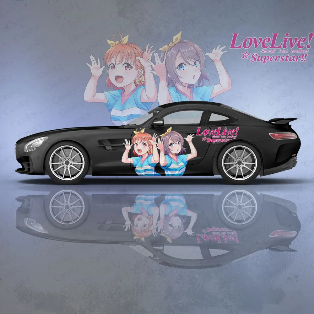 LOVE LIVE! Anime 2pcs Car Sticker for Universal Car Decal Car Sticker Univers Car Stickers Anime Car Side Body Decal