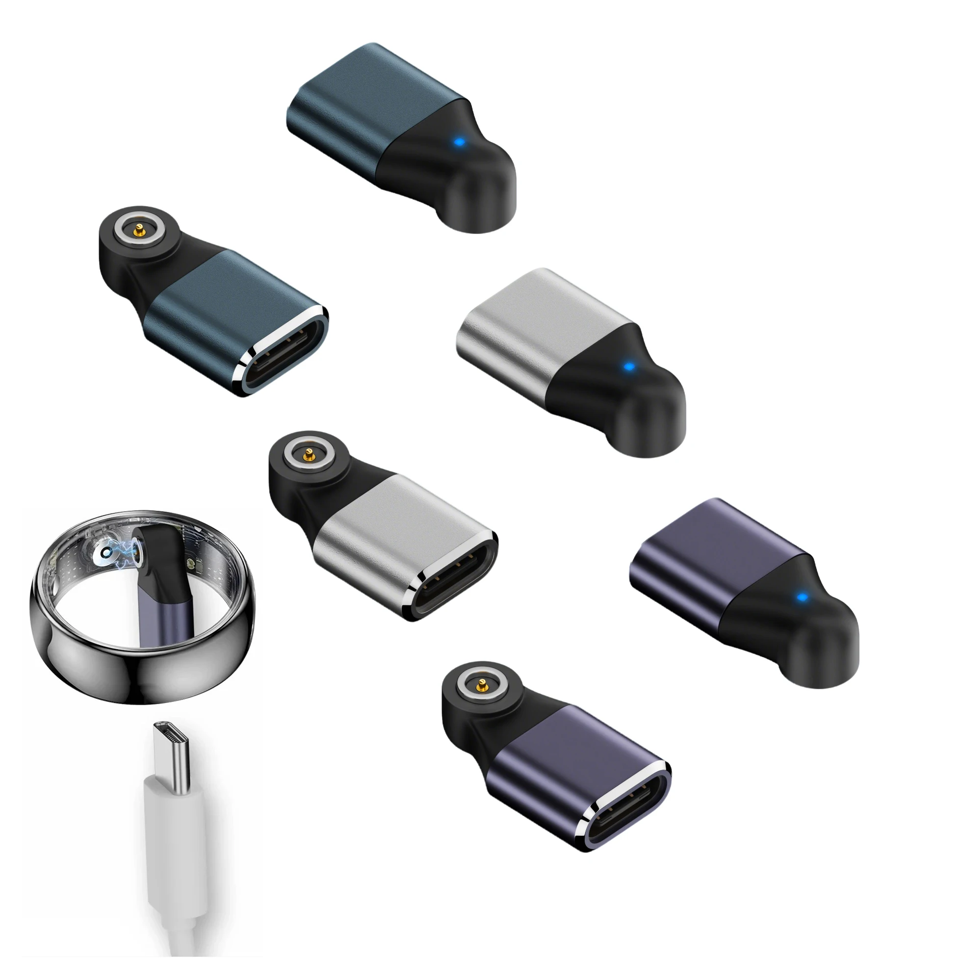 

Type-C Cable Magnetic Charging Adapter for Smart Rings Compatible with Smart Ring Size 7/8/9/10/11/12/13