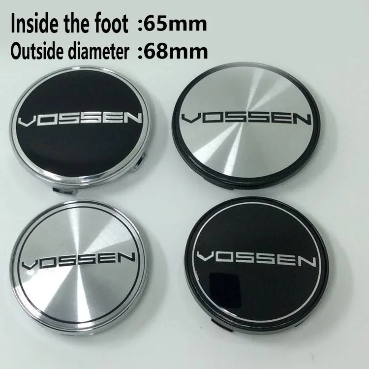 4Pcs 68mm 65mm 63mm For VOSSEN Car Wheel Center Hub Caps Wheel Center Cap Decoration Auto Styling Rim Hub Cap