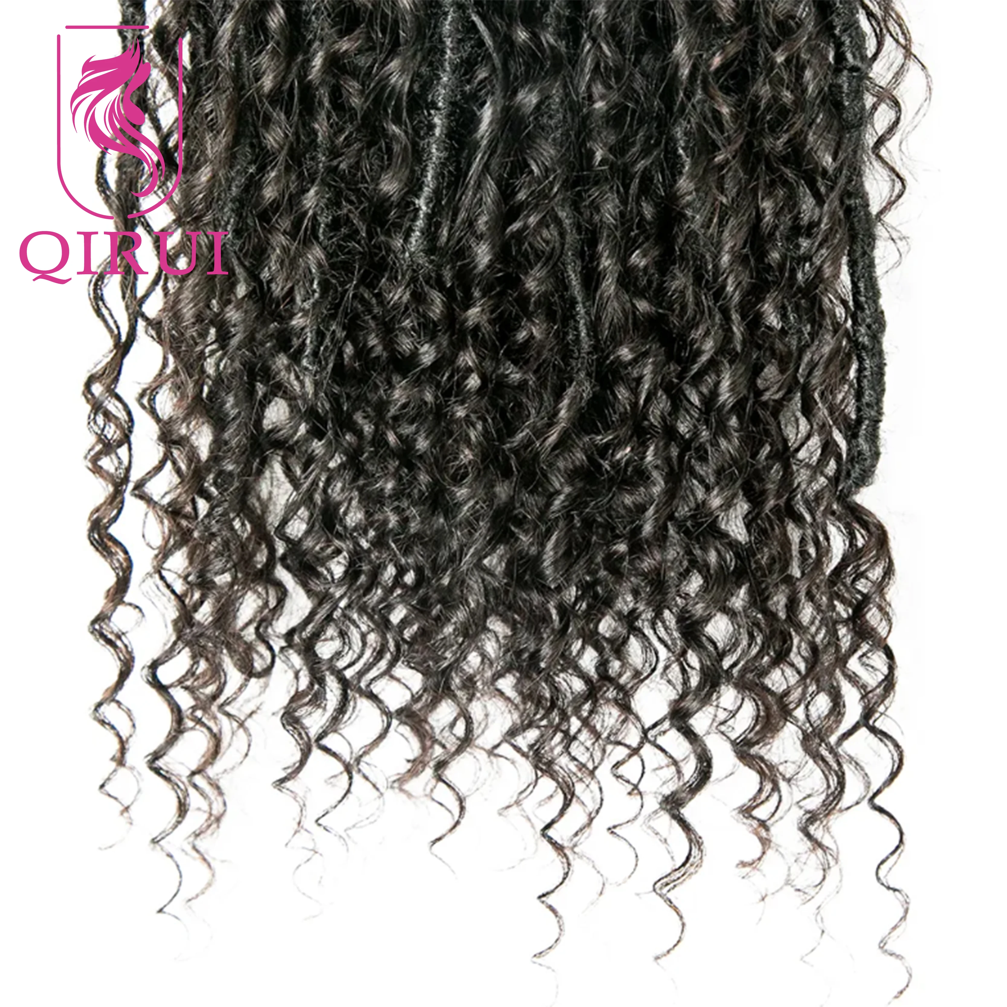 Crochet Boho Locs Braids Pre-looped With Human Hair Extensions Curly Full Ends Goddess Soft Locs Box Knotless Braids Hair