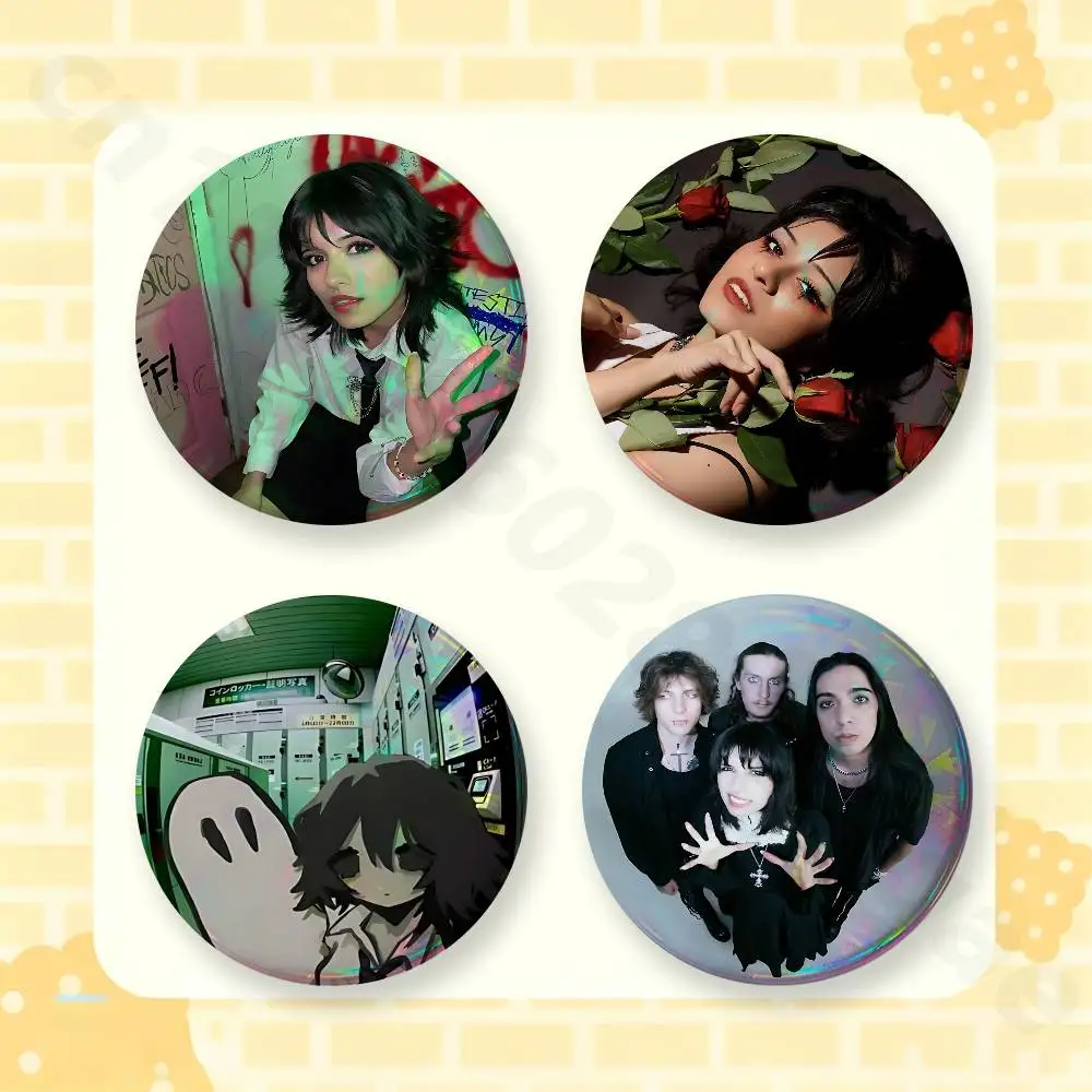 V-Violent Vira Band 2 Pieces Set Badge Set Fashion Brooches for Women Men Backpack Accessory Bag Badge