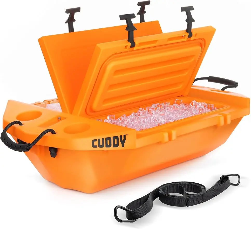 

Cuddy Floating Cooler and Dry Storage Vessel – 40QT Amphibious Hard Shell Design - Multiple Color Options