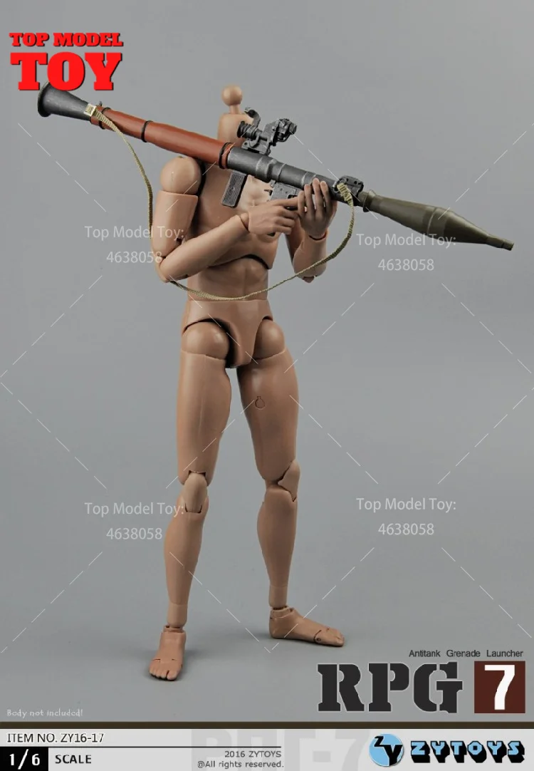 Zytoys ZY16-17 Schaal 1/6 RPG-7 Geweerwapenmodel Past 12 ''Mannelijk Vrouwelijk Actiefiguur Lichaamsspeelgoed