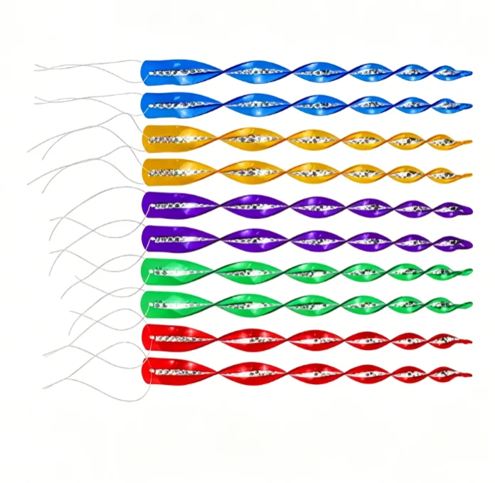 10PCS Bird Scare Rods Reflective Spiral Design for Outdoor Garden Crop Protection 30cm Colorful Plastic Deterrent