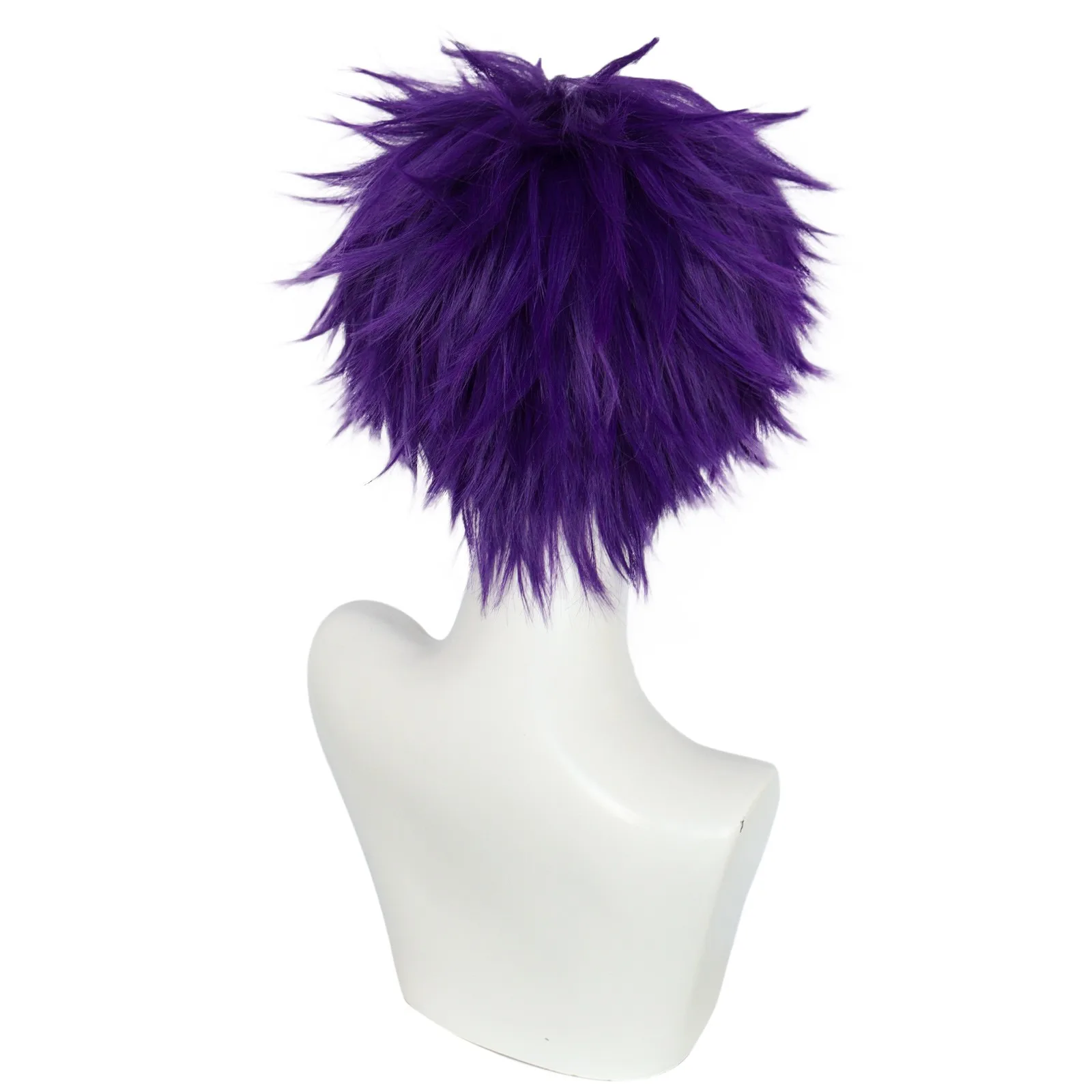 10 Inch Synthetic Short Purple Straight Men\'s Cosplay Wig for Halloween Christmas School Thanksgiving Day