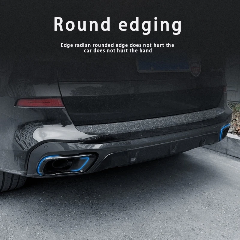 Stainless Steel Glossy Black Car Tail Muffler Exhaust Pipe Output Cover Trim Accessories For BMW X5 G05 X6 G06 X7 G07 M Sport