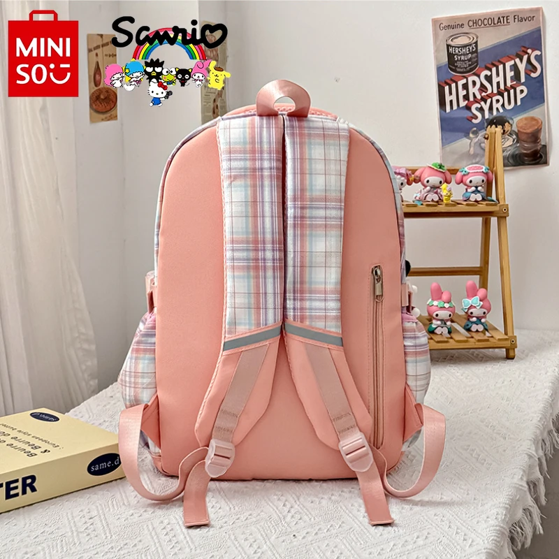 Sanurgente-Sac à dos de dessin animé polyvalent de grande capacité pour filles, sac d'école étudiant, sac à dos à la mode pour femmes, haute qualité, nouveau, 2024