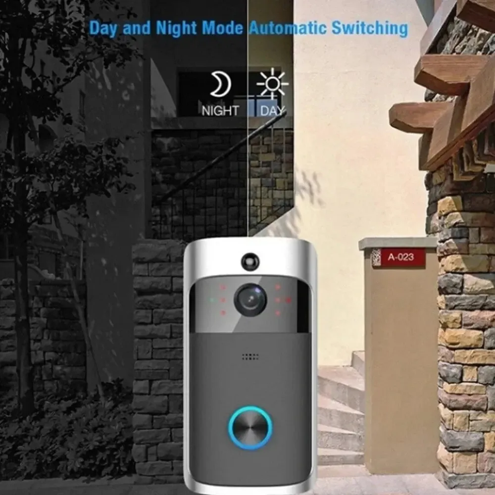 V5 Security Video Doorbell 2.4G Wifi 2-Way Audio HD Night Vision Viewing Angle 166° Pictrue Snappe Video Recorde Cloud Storage