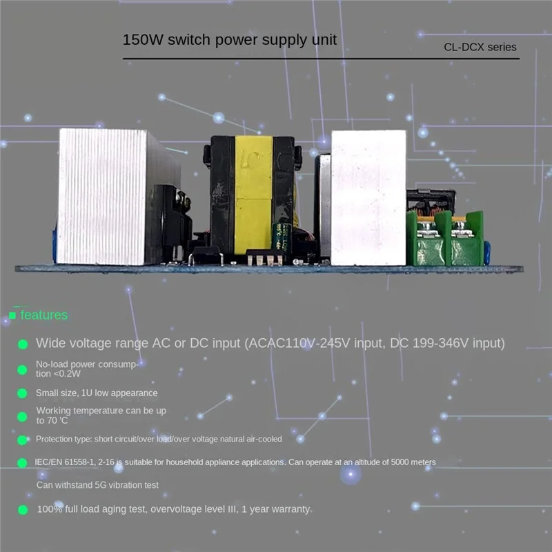 【Must-Haves】24V 6A Switching Power Board 150W High-Power Industrial Power Module 110V/220V To 24V Module