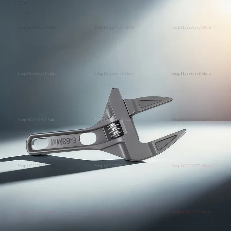 MINI ปรับห้องน้ําประแจปรับ Strong Clamping ขนาดใหญ่ปลายเปิดมัลติฟังก์ชั่อลูมิเนียม Spanner ห้องน้ําซ่อมเครื่องมือ