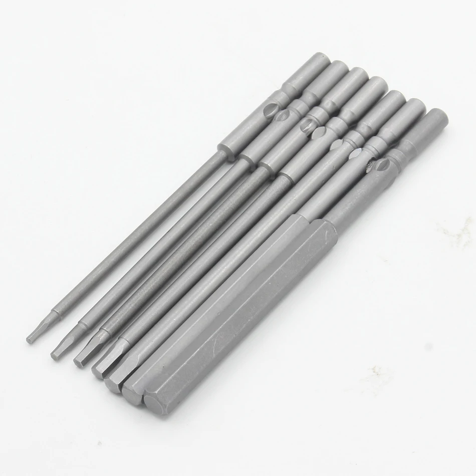 1Pcs Magnetic Hexagon Screwdriver Bit S2 Steel 801 5mm Round Shank Screwdrier Drive Power Drill Bit  60mm 100mm 150mm