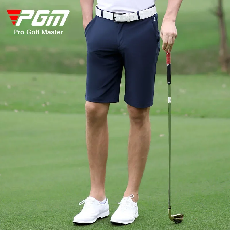 PGM KUZ078 Men Golf Shorts Summer Solid Refreshing Breathable Pants Comfortable Cotton Casual Clothing Sports Wear Gym Suit