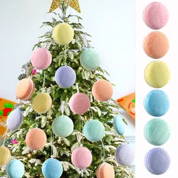 New Multicolor Macaron Creative Cookie Pendant Christmas Tree Ornaments 2024 New Year  Party Home Decoration Kids Birthday Gift