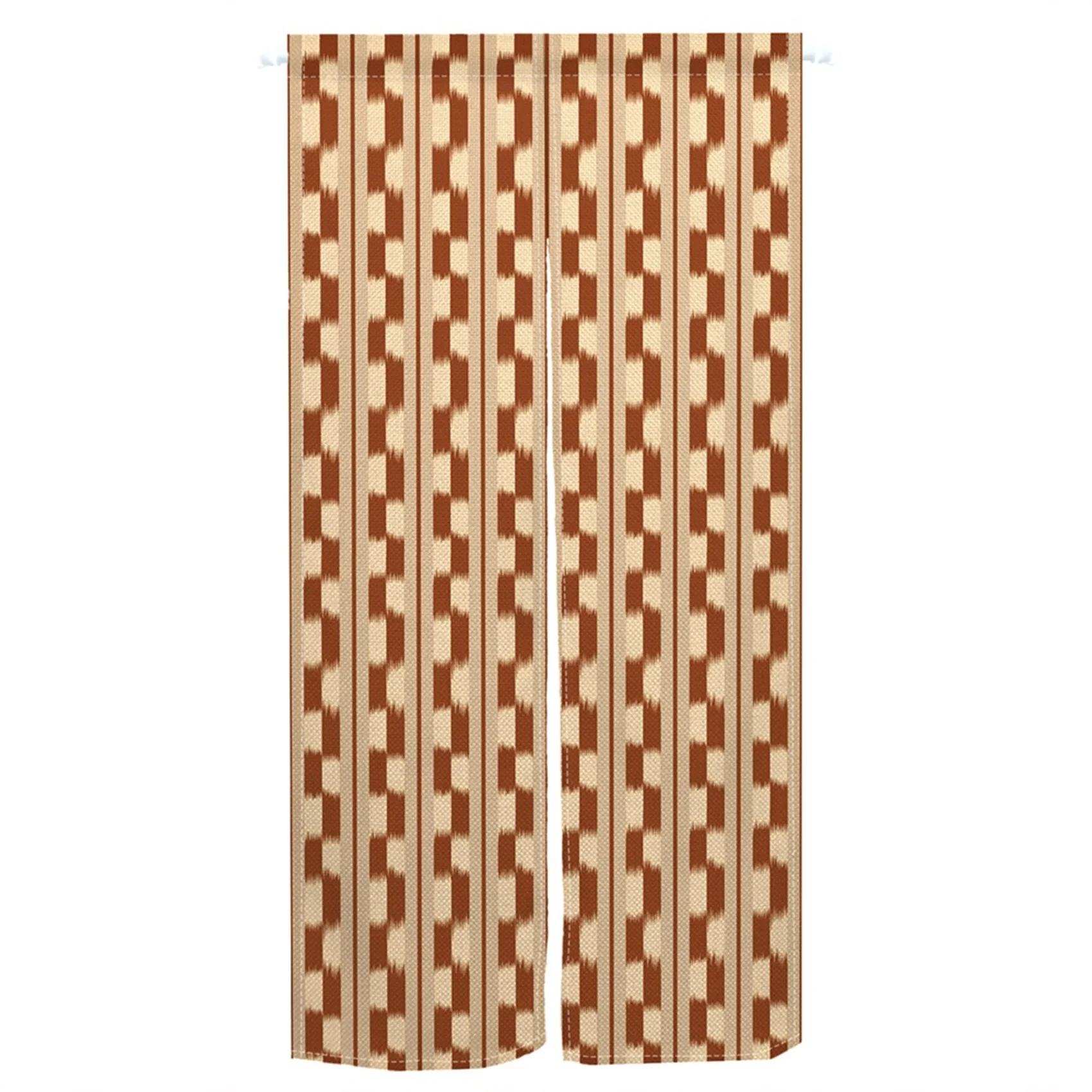 Japanese Door Curtain Traditional Geometric Floral Pattern Linen Noren for Home Tea Room Restaurant Minimalist Partition Curtain