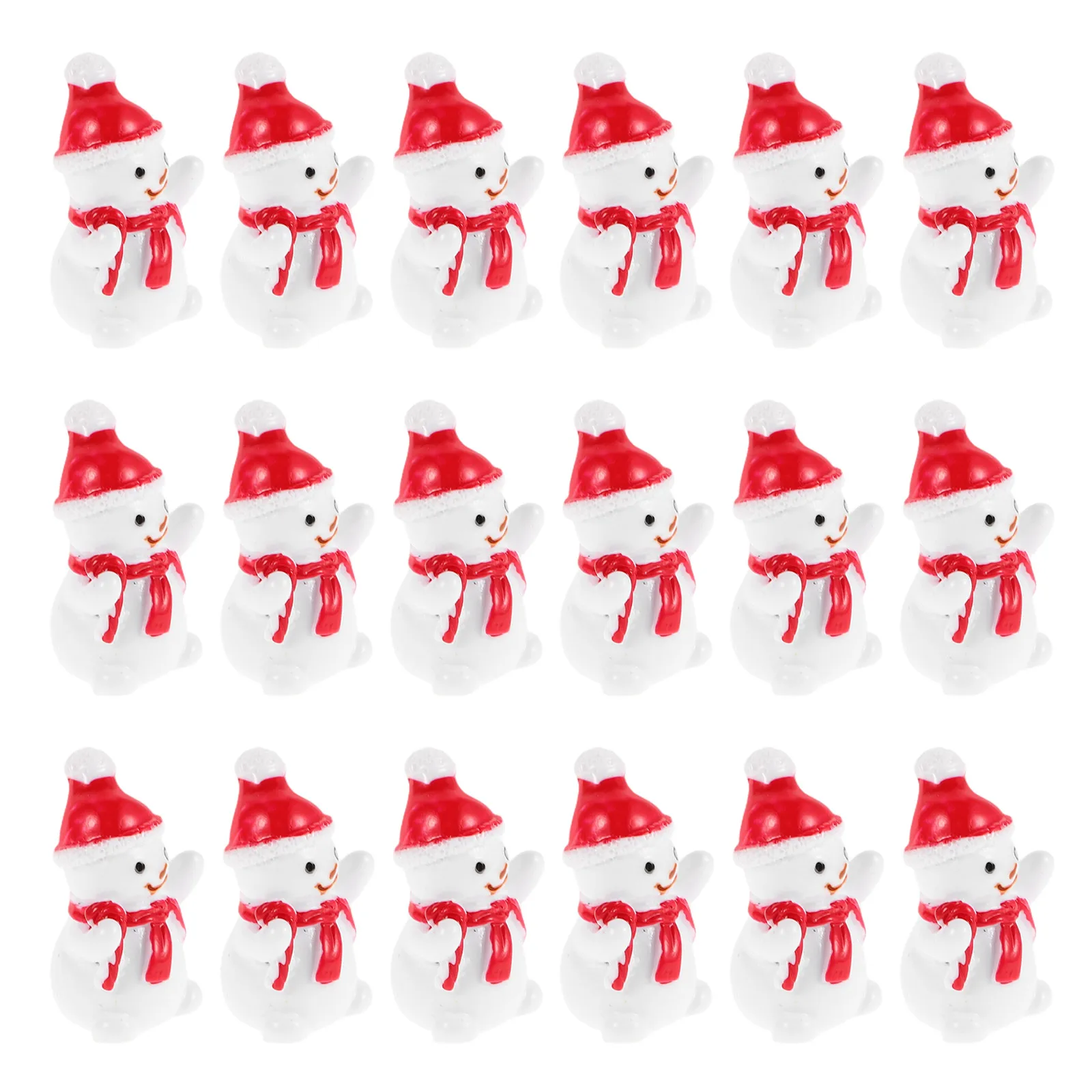 20pcs Snowman Resin Birthday Party Supplies s Christmas Decor Micro Landscape DIY Craft Supplies Winter