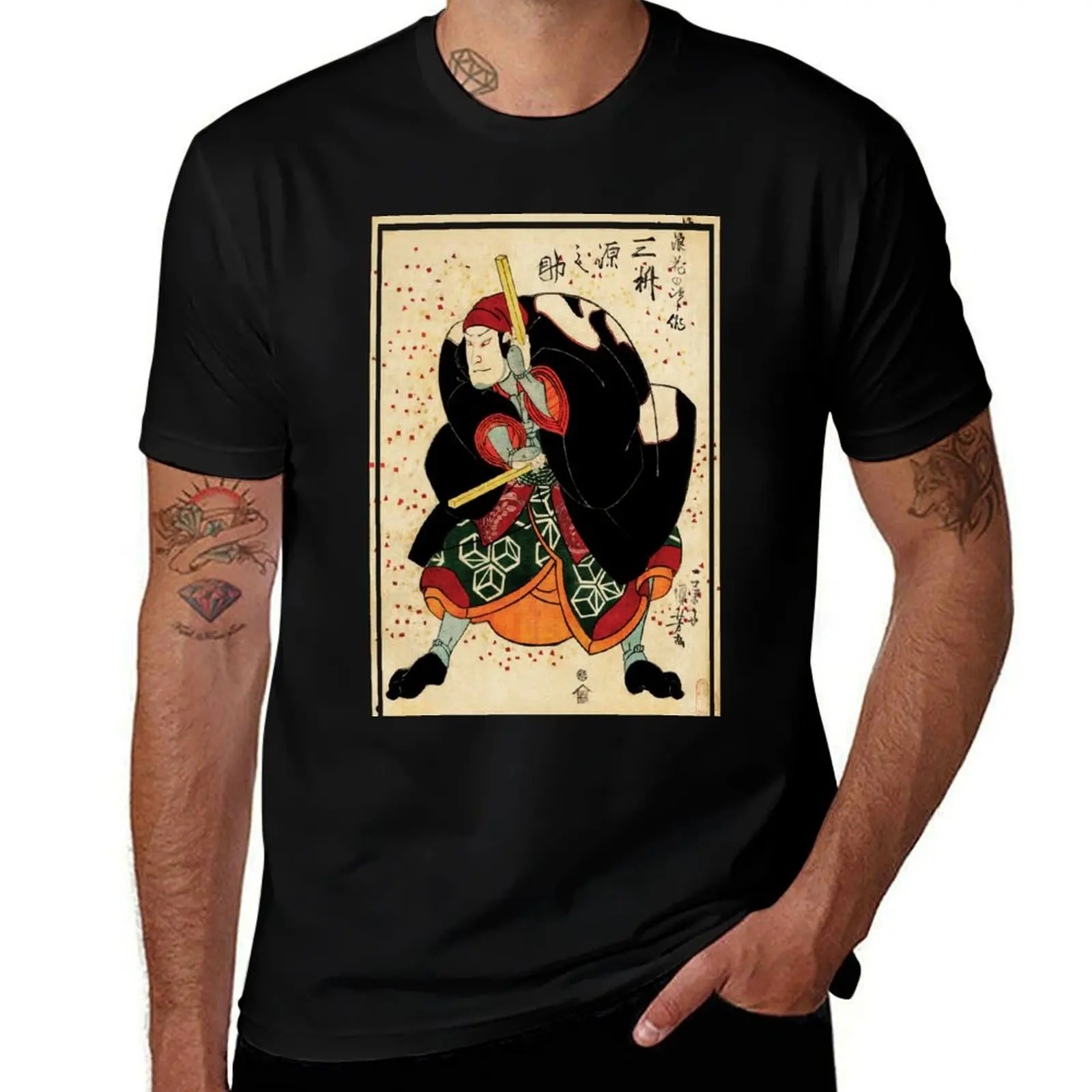 

custom T-Shirt Gennosuke by men Utagawa Kuniyoshi cotton Jirosaku t brand Namiwa no luxury no shirt 100% Mimasu t shirt print