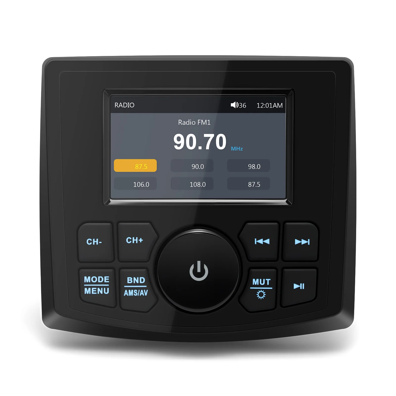  راديو بحري MP5 لـ ATV UTV SPA RZR قارب راديو ستيريو 3 بوصة عرض الوسائط مشغل فيديو مقاوم للماء بلوتوث متوافق AUX #6