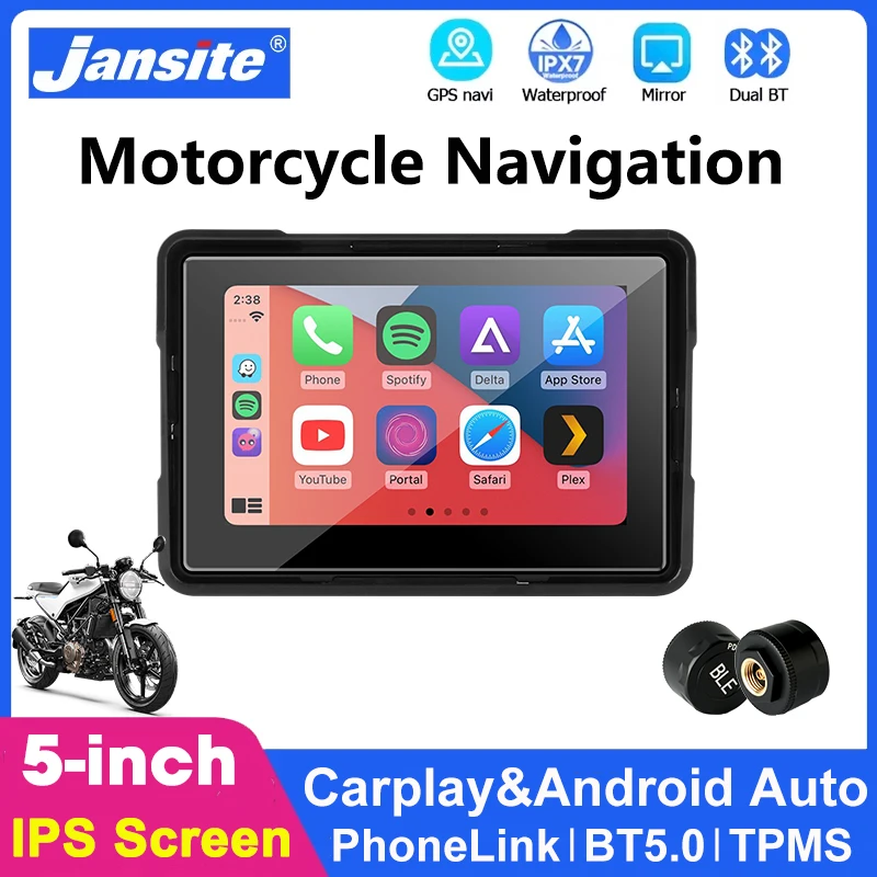 

Jansite Motorcycle Carplay Touch Screen Moto GPS Navigation Android Auto Digital Motorcycle Dashboard Motorcycles Accessories