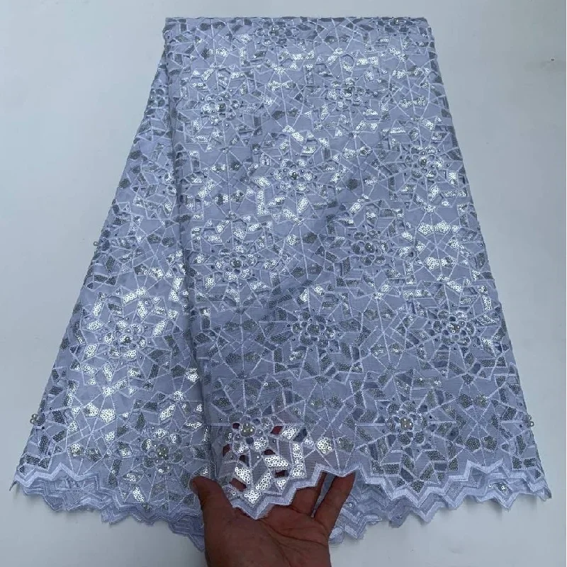 

5 ярдов, хит продаж, французское кружево с блестками, африканский тюль, шнур, гипюровая кружевная сетка, вышитая ткань для свадебной вечеринки PSJF62803