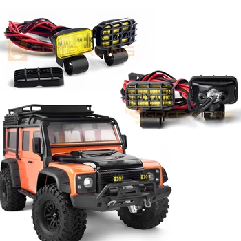 17 millimetri Riflettore Simulazione Faro Giallo Fendinebbia per 1/10 RC Crawler Auto Traxxas TRX4 Defender TRX6 AXIAL SCX10 Parti