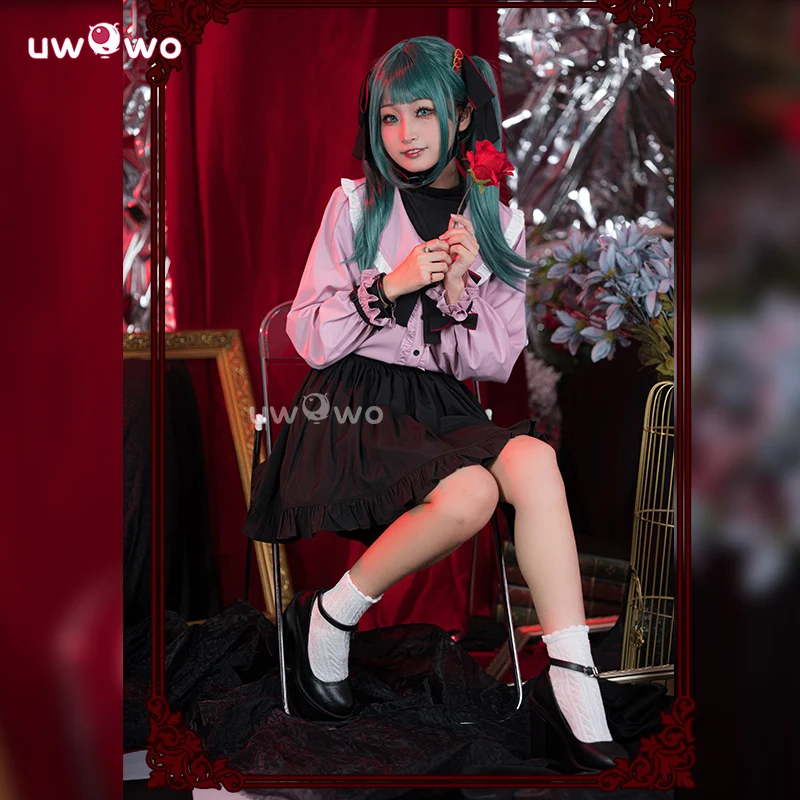 UWOWO Mikku Cosplay Collab Series Mikku Vampiree przebranie na karnawał kostiumy na Halloween karnawałowe przyjęcie do odgrywania ról jednolite