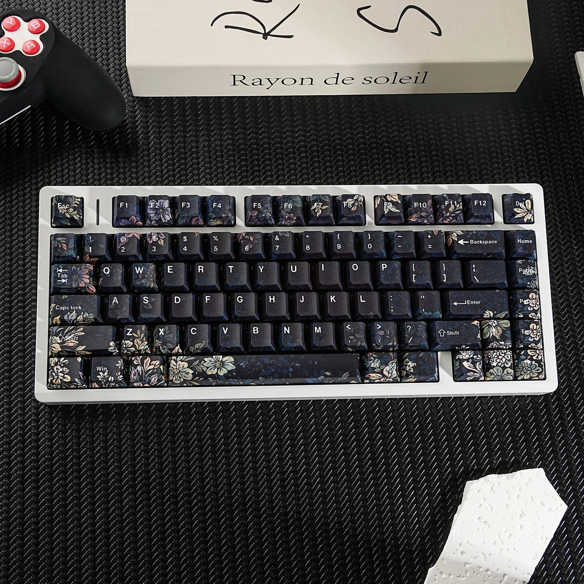 Mechanical Keyboard Flower Keycap Russian Spanish French German Japanese Korean Arabic Side Printed Cherry Profile PBT Keycaps