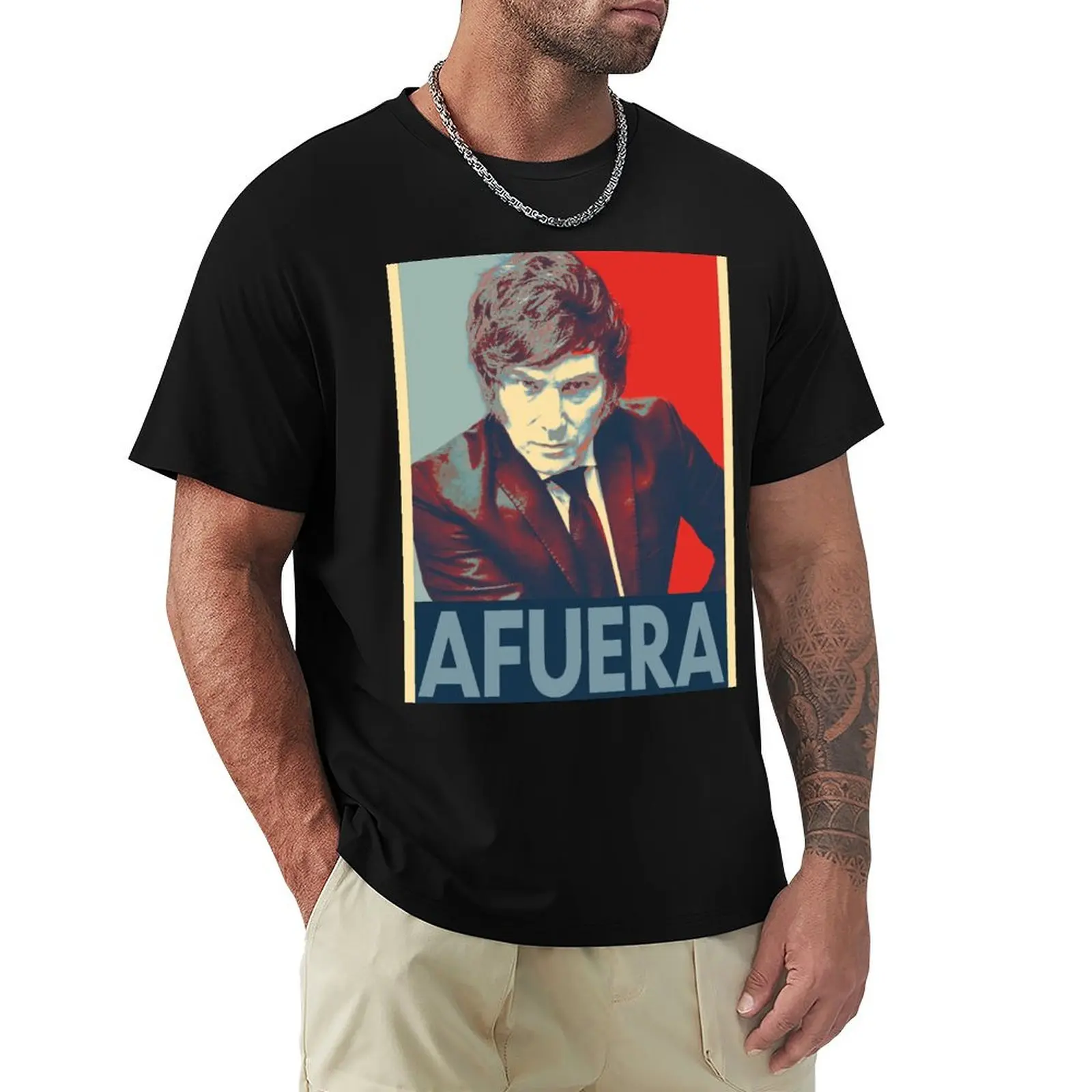 

Milei - Afuera Duotone T-Shirt Basic Comfort Fit T-Shirt for Men