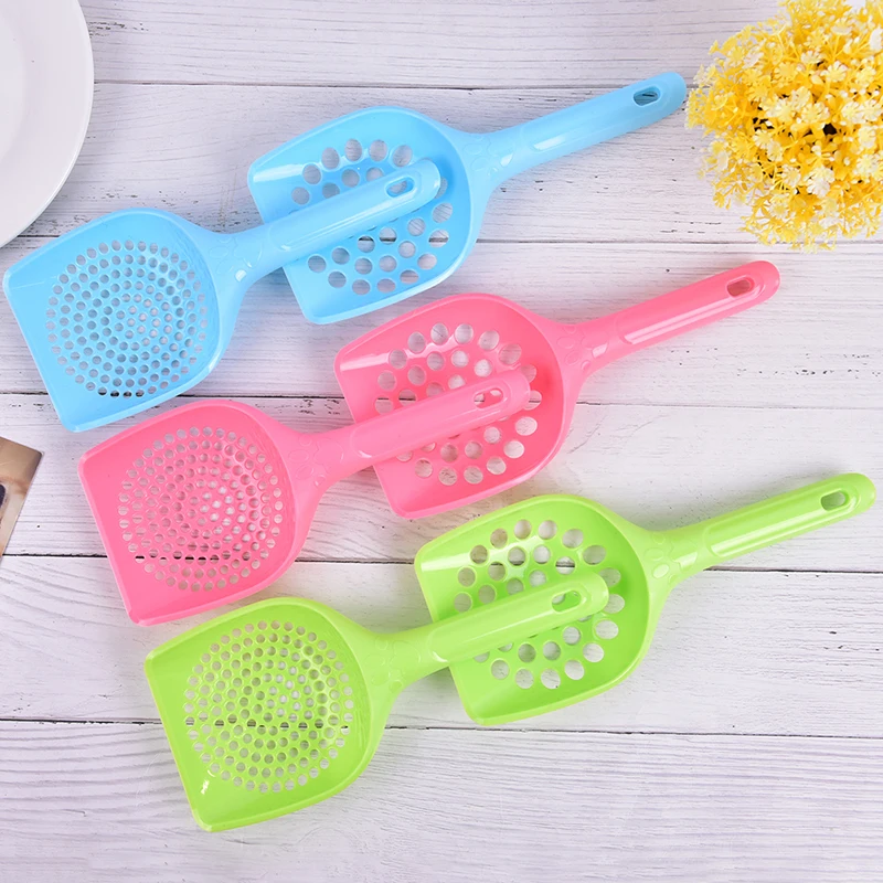 Thickened Plastic Cat Litter Scoop Set Pet Care Sand Waste Scooper Shovel Hollow Cleaning Tool Cleaning Products Dog Food Scoops