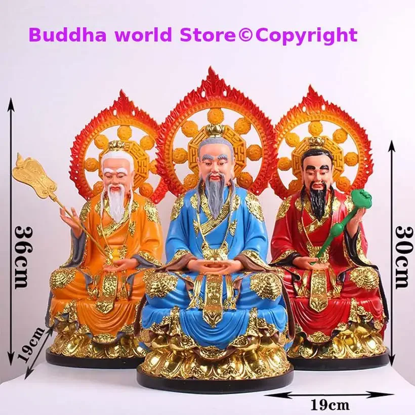 Wholesale Taoism Buddhism God statue 3P Asia HOME SHOP Altar SAN QING DAO ZU TAI SHANG LAO JUN ZU SHI buddha God statue