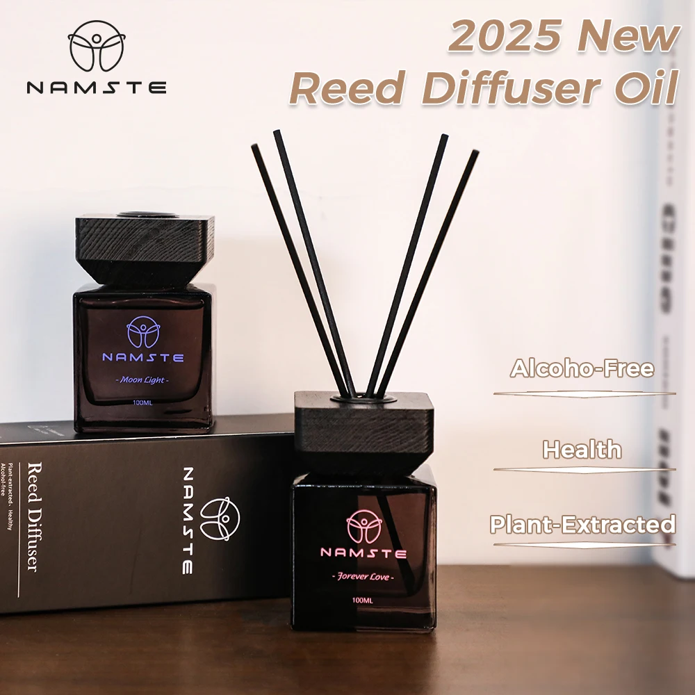 

NAMSTE Reed Diffuser Oil With Sticks Aromatherapy Essential Oil Reed Diffuser Fragrance Room Flavoring Air Freshener Home Decor