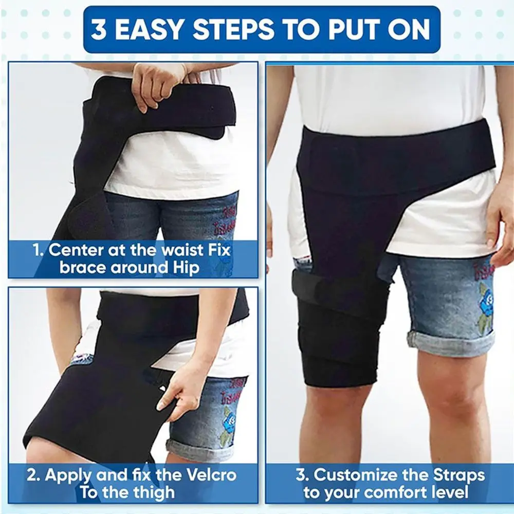Portable Anti-strain Hip Support Belt Breathable Adjustable Groin Support Protective Brace Thigh Strap Sports