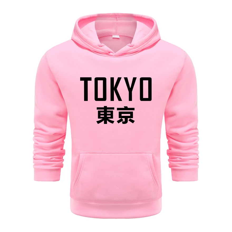Tokyo Graphic Printing Autumn and Winter Cotton Men's and Women's Hoodies Casual Outdoor Street Sports Training Brand Trend