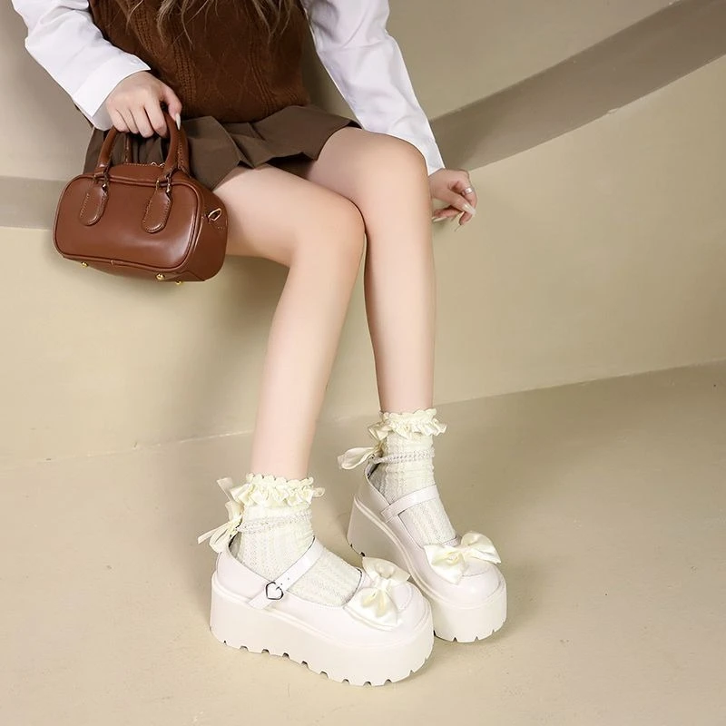 

Women's Thick Sole Loafers 2025 Autumn Winter Vintage British Style Versatile Small Leather Shoes Mary Jane Single Shoes