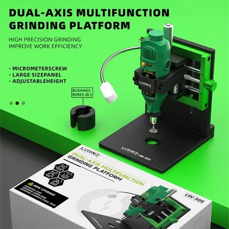 LUOWEI LW-305 Screen IC Multifunctional Grinding Platform Five Speed Control Screen IC Camera Ring Grinder Machine Repair Tool