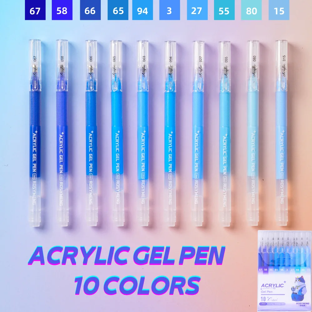 ROSYMENG 10/160 Kleuren Gelpennen, Acrylverf Handboek Pen Set, Multicolor Neutrale Pen, Schrijf- en Tekenmarkers voor Studenten