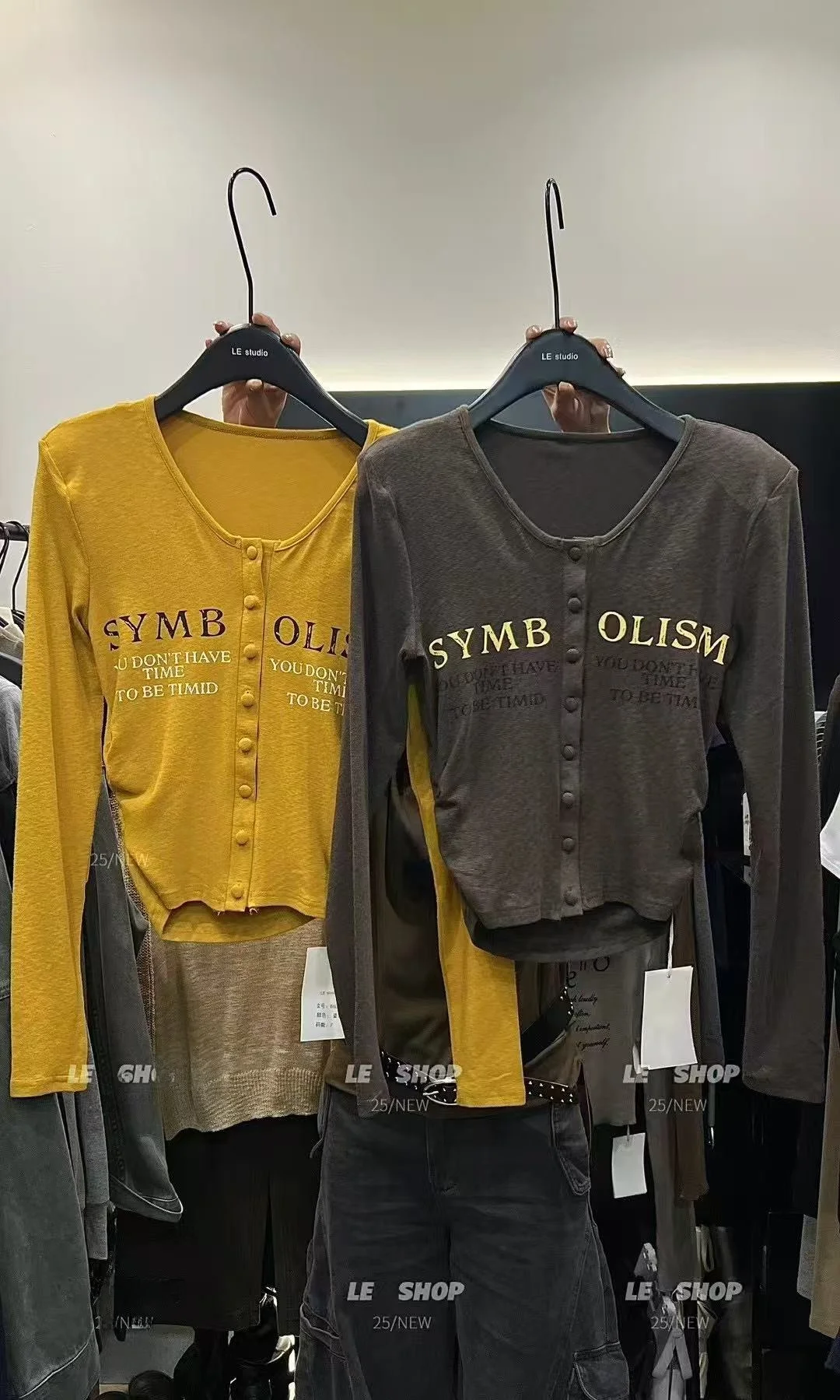 

Футболка Pure Desire с буквенным принтом Long Sve ort oulder Pad, женский базовый слой, открытый кардиган, хлопковый удобный крой